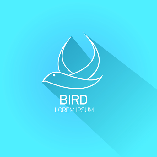 Classic bird logo design elements vector 05