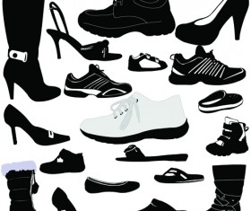 Classic woman shoes design vectors 04
