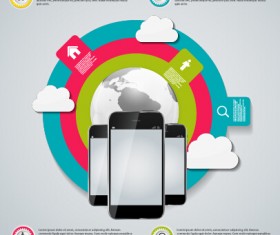 Cloud tech concept template vector 03