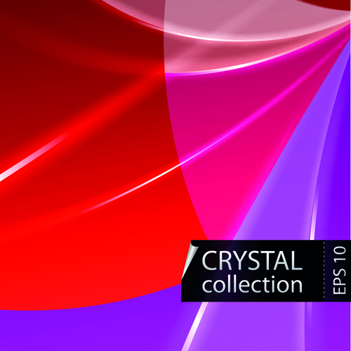 Colored crystal triangle shapes vector background 02