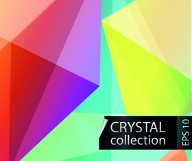 Colored crystal triangle shapes vector background 03
