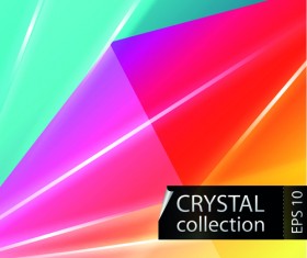 Colored crystal triangle shapes vector background 04
