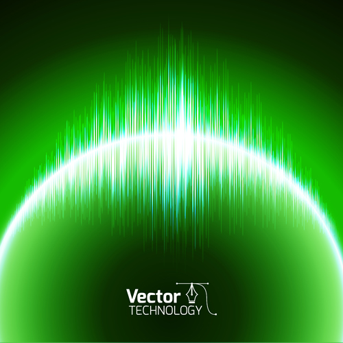 Colored glow tech vector background 02