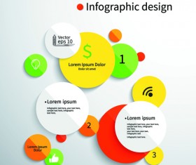 Colored round infographics design vector 04
