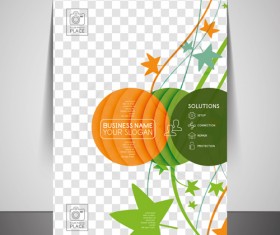 Corporate flyer cover set vector illustration 01