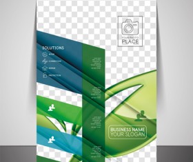 Corporate flyer cover set vector illustration 05