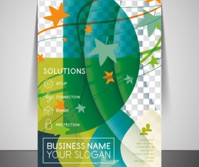 Corporate flyer cover set vector illustration 06