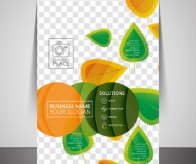 Corporate flyer cover set vector illustration 07