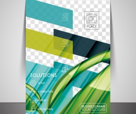 Corporate flyer cover set vector illustration 09
