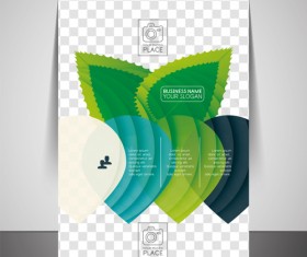 Corporate flyer cover set vector illustration 10