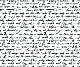 Creative calligraphic text vector seamless pattern 02