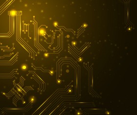 Creative circuit board concept background vector 01