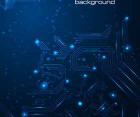 Creative circuit board concept background vector 02