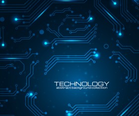 Creative circuit board concept background vector 03