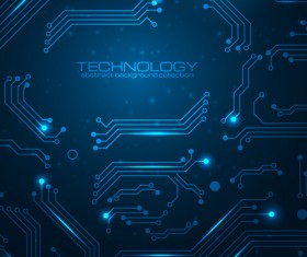 Creative circuit board concept background vector 04
