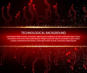 Creative circuit board concept background vector 05