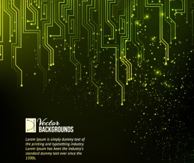 Creative circuit board concept background vector 06