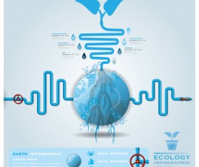 Creative ecology water infographics vector 06