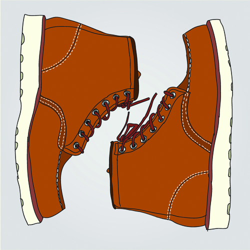 Creative low shoe vector graphics 03