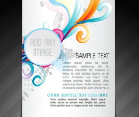 Creative magazine cover abstract design vector 01