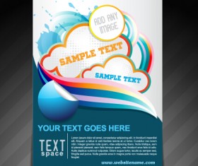 Creative magazine cover abstract design vector 02