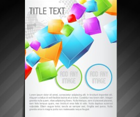 Creative magazine cover abstract design vector 03