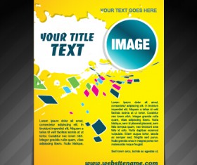 Creative magazine cover abstract design vector 04