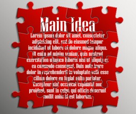 Creative puzzle infographic template vector 02