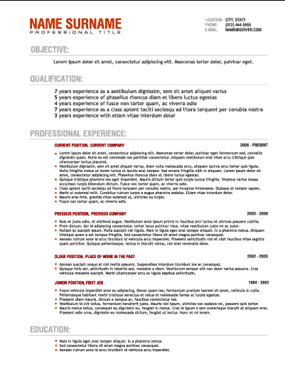 Creative resume template design vector material 01