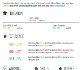 Creative resume template design vector material 04