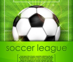 Creative soccer league vector background
