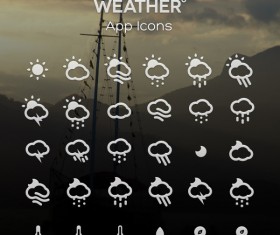 Creative weather app icons