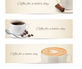 Cup of coffee vector banner graphics