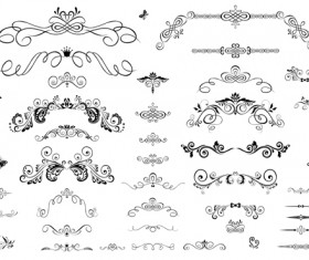 Decor ornaments and border vector
