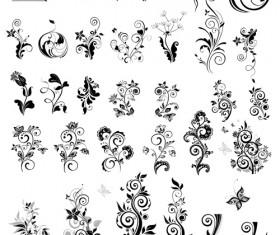 Decoration with ornaments floral vector graphics