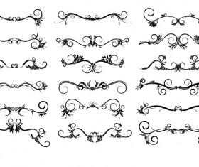 Decorative floral design pack vector material 01