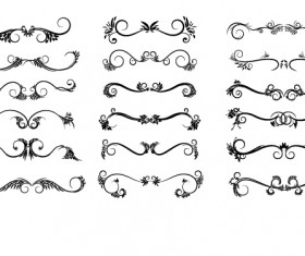 Decorative floral design pack vector material 02