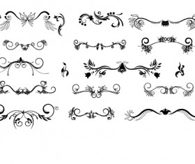 Decorative floral design pack vector material 03