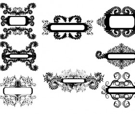 Decorative floral design pack vector material 04