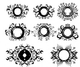 Decorative floral design pack vector material 05