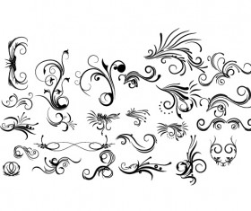 Decorative floral design pack vector material 07