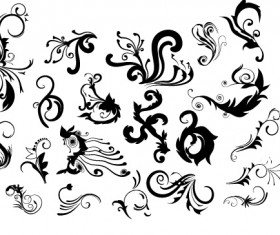 Decorative floral design pack vector material 08