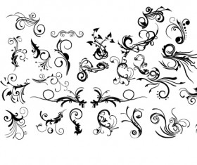 Decorative floral design pack vector material 09