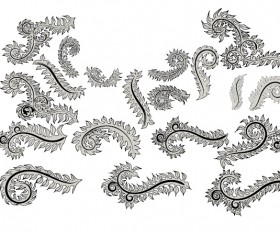 Decorative floral design pack vector material 10