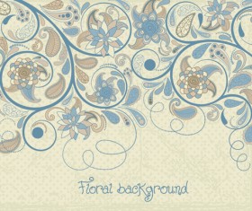 Decorative pattern floral art background vector 02