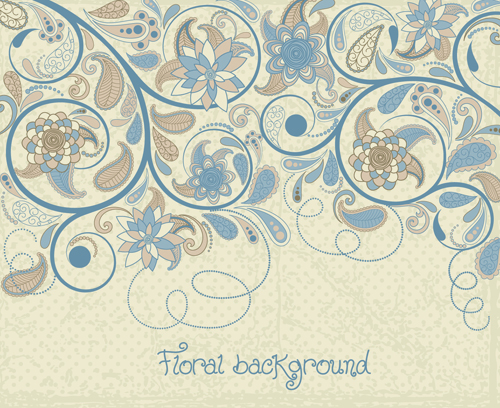 Decorative pattern floral art background vector 02