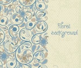 Decorative pattern floral art background vector 03