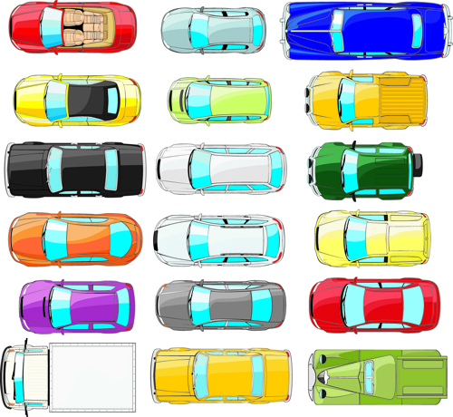 Different car vector material