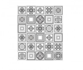 Different floral pattern vectors set