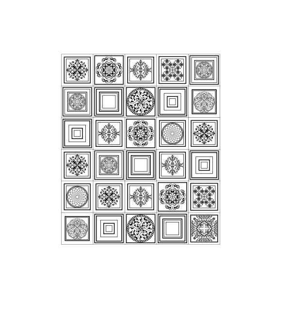 Different floral pattern vectors set